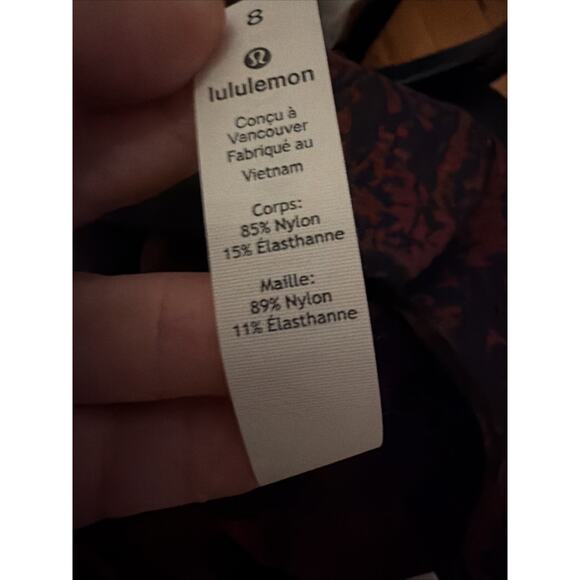 Lululemon Define Jacket Scatter Blossom Jacquard Garnet Black Size 8 - Picture 6 of 6